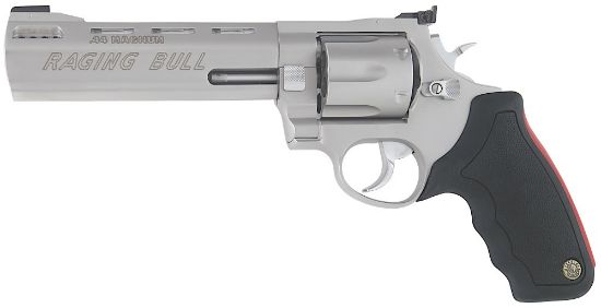 Picture of Taurus 2444069 444 Raging Bull 44 Rem Mag 6Rd 6.50" Stainless Black Rubber Grip 