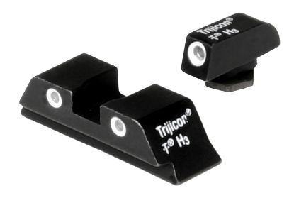 Picture of Trijicon 600210 Bright & Tough Night Sights- Glock Standard Frames Black | Green Tritium White Outline Front Sight Green Tritium White Outline Rear Sight 