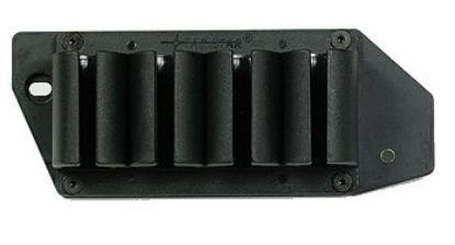 Picture of Tacstar 1081130 Sidesaddle Rem 870, 1100, 1187 20 Gauge 4 Black Polymer W/Aluminum Mounting Plate 