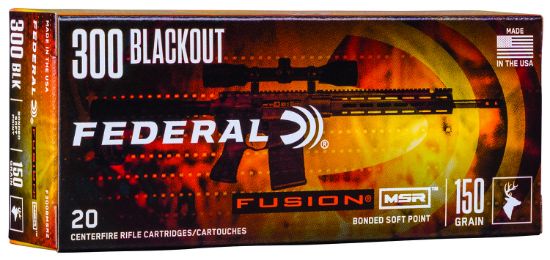 Picture of Federal F300bmsr2 Fusion Msr 300 Blackout 150 Gr Fusion Soft Point 20 Per Box/ 10 Case 