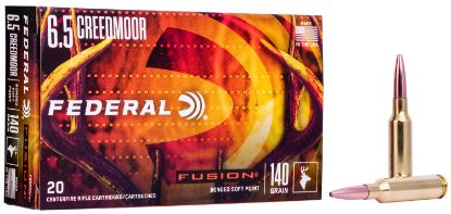 Picture of Federal F65crdfs1 Fusion 6.5 Creedmoor 140 Gr Fusion Soft Point 20 Per Box/ 10 Case 