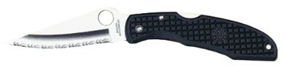 Picture of Spyderco Endura 3.75" Folding Clip Point Serrated Vg-10 Ss Blade/Black Textured Frn Handle Includes Pocket Clip 