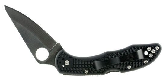 Picture of Spyderco C11pbk Delica 4 2.88" Folding Drop Point Plain Vg-10 Ss Blade/Black Textured Frn Handle Includes Pocket Clip 