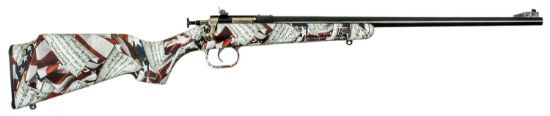 Picture of Crickett Ksa2168 Youth 22 Lr 1Rd 16.12" Blued Barrel & Receiver, Fixed Front/Adjustable Rear Peep Sight, American Flag/Amendment Synthetic Stock W/11.5" Lop, Rebounding Firing Pin Safety 