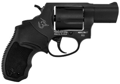 Picture of Taurus 2-905021 905 9Mm Luger Caliber With 2" Barrel, 5Rd Capacity Cylinder, Overall Matte Black Oxide Metal Finish, Finger Grooved Black Rubber Grip & Fixed Sights 