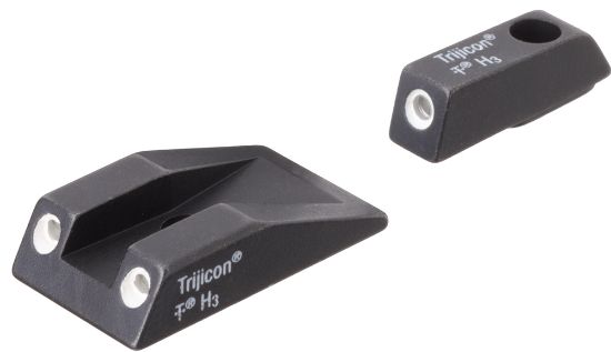 Picture of Trijicon 600495 Bright & Tough Night Sights- Taurus Black | Green Tritium White Outline Front Sight Green Tritium White Outline Rear Sight 