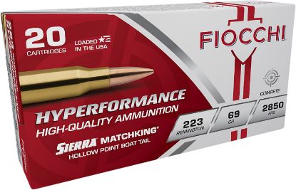 Picture of Fiocchi 223Mkc Hyperformance Compete 223 Rem 69 Gr Sierra Matchking Bthp 20 Per Box/ 10 Case 