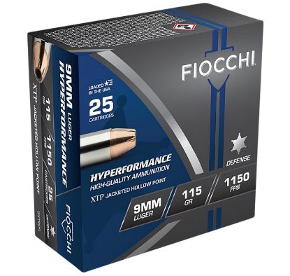 Picture of Fiocchi 9Xtp25 Hyperformance 9Mm Luger 115 Gr Hornady Xtp Hollow Point 25 Per Box/ 20 Case 