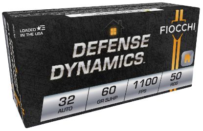 Picture of Fiocchi 32Aphp Defense Dynamics 32 Acp 60 Gr Jacket Hollow Point 50 Per Box/ 20 Case 