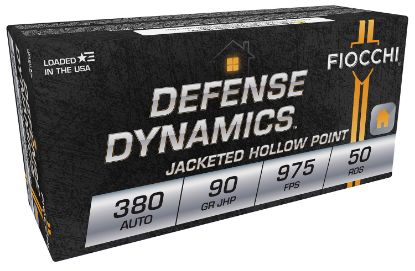 Picture of Fiocchi 380Aphp Defense Dynamics 380 Acp 90 Gr Jacket Hollow Point 50 Per Box/ 20 Case 