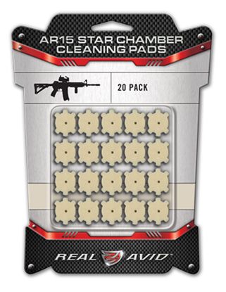 Picture of Real Avid Avar15cp Star Chamber Cleaning Pads 223 Rem/5.56X45mm Nato Wool 20 Per Pkg 