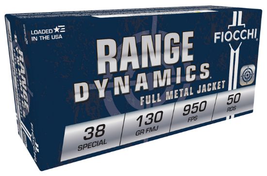 Picture of Fiocchi 38A Range Dynamics 38 Special 130 Gr Full Metal Jacket 50 Per Box/ 20 Case 