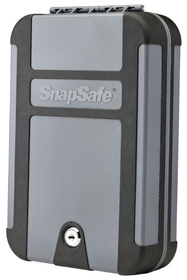 Picture of Snapsafe 75212 Treklite Lock Box Xl Key Entry Gray Polycarbonate Holds 1 Handgun 