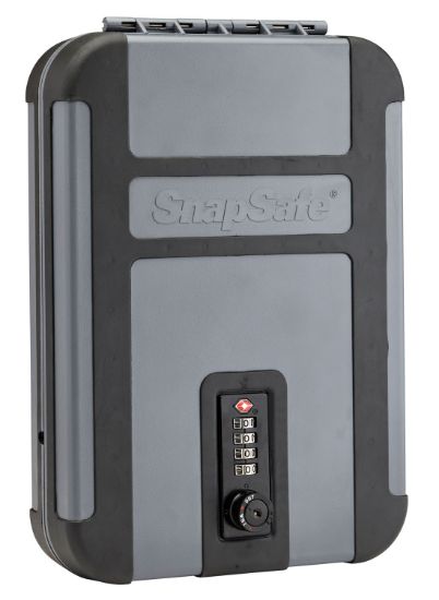 Picture of Snapsafe 75241 Treklite Lock Box Xl Combination Entry Gray Polycarbonate Holds 1 Handgun 10" W X 7" H X 2" D 