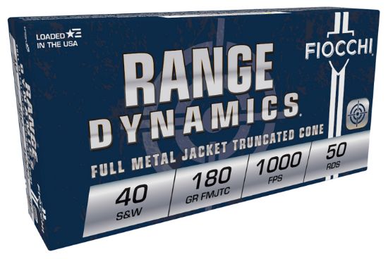 Picture of Fiocchi 40Swd Range Dynamics 40 S&W 180 Gr Full Metal Jacket Truncated Cone 50 Per Box/ 20 Case 