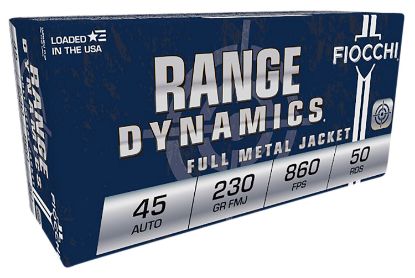 Picture of Fiocchi 45A500 Range Dynamics 45 Acp 230 Gr Full Metal Jacket 50 Per Box/ 10 Case 