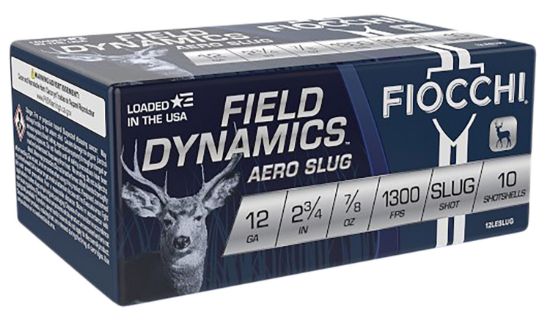 Picture of Fiocchi 12Leslug Field Dynamics Aero 12 Gauge 2.75" 7/8 Oz Rifled Slug Shot 10 Per Box/ 25 Case 