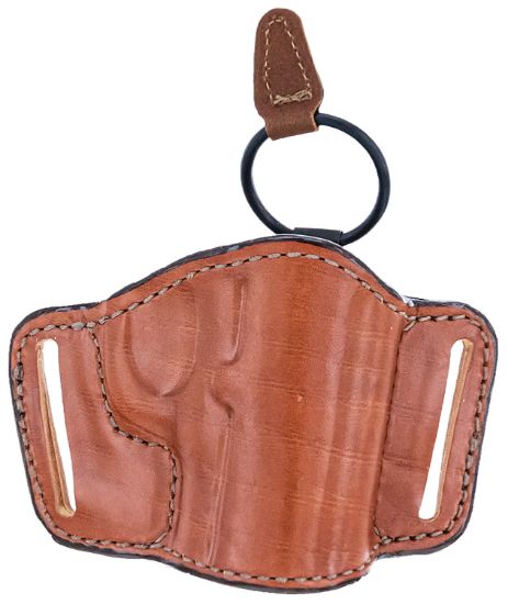 Picture of Bianchi 19242 105 Minimalist Belt Slide Holster Size 01 Owb Open Top Style Made Of Leather With Tan Finish Fits 2" Barrel Ruger Sp101 & S&W J-Frame For Right Hand 