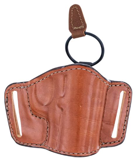 Picture of Bianchi 19254 105 Minimalist Owb Size 13/15 Tan Leather Belt Slide Compatible W/ Glock 17/19/S&W M&P 2.0/Springfield Trp Operator Belt Up To 1.75" Wide Right Hand 