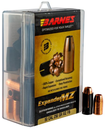 Picture of Barnes Bullets 30577 Expander Mz Muzzleloader 50 Cal Expander Mz Hollow Point 250 Gr 24Rd Box 