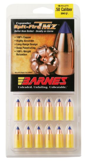 Picture of Barnes Bullets 30594 Spit-Fire Tmz Muzzleloader 50 Cal Spit Fire Tmz 290 Gr 15Rd Box 