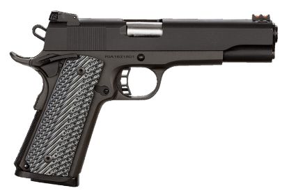 Picture of Rock Island 51486 Rock Ultra Fs 45 Acp Caliber With 5" Barrel, 8+1 Capacity, Overall Black Parkerized Finish Steel, Beavertail Frame, Serrated Slide & Black/Gray G10 Grip 