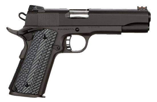 Picture of Rock Island 51623 Rock Ultra Fs 9Mm Luger Caliber With 5" Barrel, 10+1 Capacity, Overall Black Parkerized Finish Steel, Beavertail Frame, Serrated Slide & Black/Gray G10 Grip 