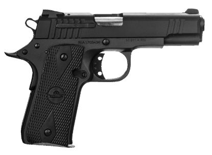 Picture of Rock Island 51912 Baby Rock Gi Standard Cs 380 Acp Caliber With 3.75" Barrel, 7+1 Capacity, Overall Black Parkerized Finish Steel, Beavertail Frame, Serrated Slide & Black Rubber Grip 