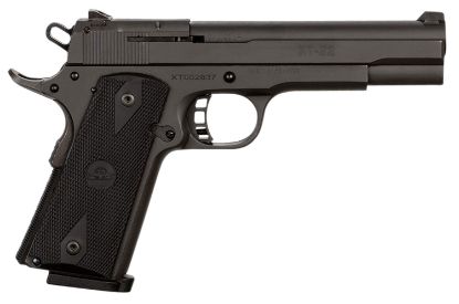 Picture of Rock Island 51937 Xt Standard Combo 45 Acp/22 Lr 8+1/10+1 5" Black Drop-In 45Acp Barrel, Black Parkerized Serrated Slide, Steel Frame W/Beavertail, Black Rubber Grip 