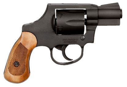 Picture of Rock Island 51280 M206 Small Frame 38 Special 6 Shot, 2" Black Parkerized Steel Barrel, Cylinder & Frame, Checkered Wood Grip, Transfer Bar Safety, Concealed Hammer 