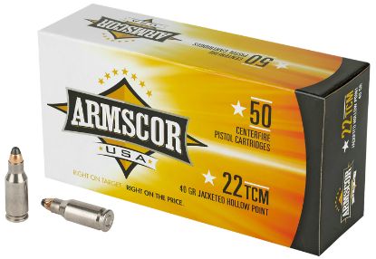 Picture of Armscor Fac22tcm1n Usa 22 Tcm 40 Gr Jacketed Hollow Point 50 Per Box/ 20 Case 