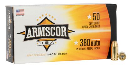 Picture of Armscor Fac3802n Usa 380 Acp 95 Gr Full Metal Jacket 50 Per Box/ 20 Case 