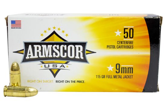 Picture of Armscor Fac92n Usa 9Mm Luger 115 Gr Full Metal Jacket 50 Per Box/ 20 Case 
