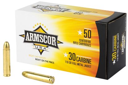 Picture of Armscor Fac30cin Usa 30 Carbine 110 Gr Full Metal Jacket 50 Per Box/ 20 Case 