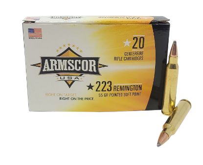 Picture of Armscor Ac2232n Usa 223 Rem 55 Gr Pointed Soft Point 20 Per Box/ 50 Case 