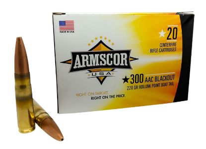 Picture of Armscor Fac300aac3n Usa 300 Blackout 220 Gr Hollow Point Boat Tail 20 Per Box/ 10 Case 