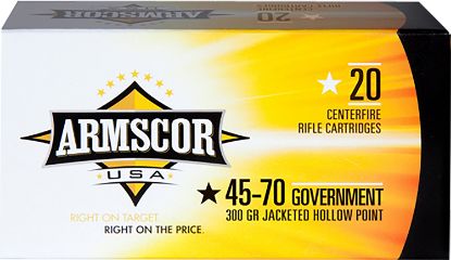 Picture of Armscor Fac4570300gr Usa 45-70 Gov 300 Gr Jacketed Hollow Point 20 Per Box/ 10 Case 