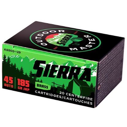 Picture of Sierra Bullets  Outdoor Master 45 Auto 185 Gr Jhp Spotsmaster 20Rd Pack