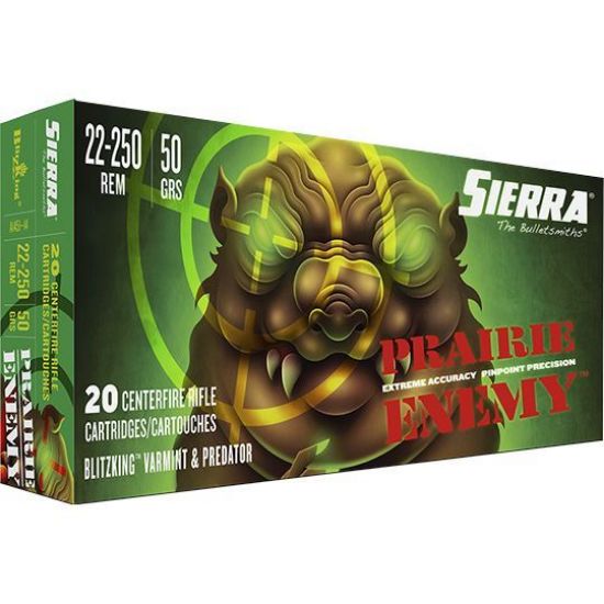 Picture of Sierra Bullets  Prairie Enemy 22-250 Remington 50 Gr 20Rd Pack