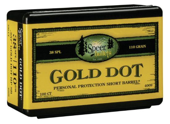 Picture of Speer 4009 Gold Dot Personal Protection 38 Cal .357 110 Gr Hollow Point 100 Per Box/ 5 Case 