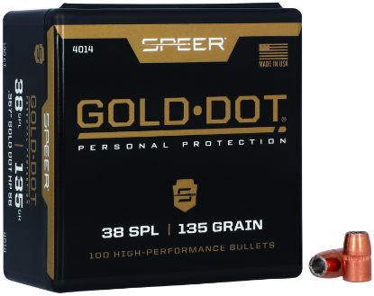 Picture of Speer 4014 Gold Dot Personal Protection 38 Special .357 135 Gr Hollow Point 100 Per Box/ 5 Case 