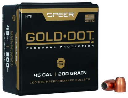 Picture of Speer 4478 Gold Dot Personal Protection 45 Cal .451 200 Gr Hollow Point 100 Per Box/ 5 Case 