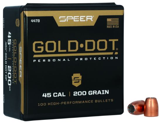 Picture of Speer 4478 Gold Dot Personal Protection 45 Cal .451 200 Gr Hollow Point 100 Per Box/ 5 Case 