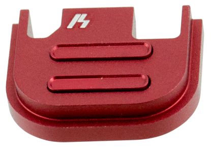 Picture of Strike Industries Gspv2red V2 Slide Cover Plate Compatible W/Glock Gen1-4 Red Anodized Aluminum 