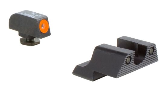 Picture of Trijicon 600785 Hd Night Sights- Glock Small Frames Black | Green Tritium Orange Outline Front Sight Green Tritium Black Outline Rear Sight 