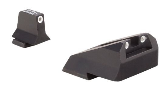 Picture of Trijicon 600900 Suppressor/Optic Height Sights- Smith & Wesson M&P/ M&P 2.0 Black | Green Tritium White Outline Front Sight Green Tritium White Outline Rear Sight 