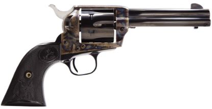 Picture of Colt Mfg P1640 Single Action Army Peacemaker 357 Mag 6 Shot 4.75" Blued Barrel & Cylinder, Color Case Hardened Frame, Black Polymer Grip 