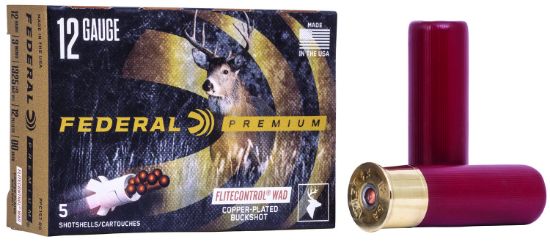 Picture of Federal Pfc15700 Premium Vital-Shok 12 Gauge 3" 12 Pellets 00 Buck Shot 5 Per Box/ 50 Case 