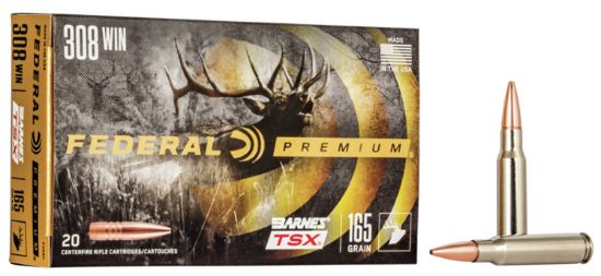 Picture of Federal P308h Premium 308 Win 165 Gr Barnes Tsx 20 Per Box/ 10 Case 