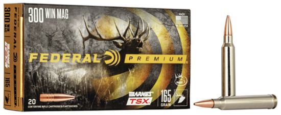 Picture of Federal P300wr Premium 300 Win Mag 165 Gr Barnes Tsx 20 Per Box/ 10 Case 